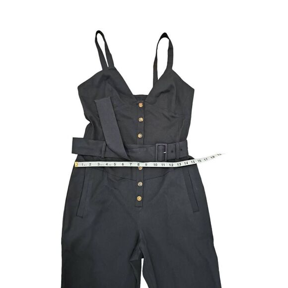 Reiss Sola Button Through Jumpsuit in black Sz 4 - Picture 6 of 8